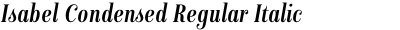 Isabel Condensed Regular Italic
